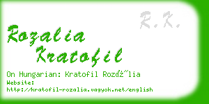rozalia kratofil business card